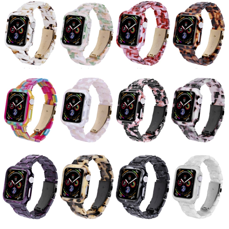 For Apple Watch Ultra 2 / Ultra 49mm Printed Resin PC Watch Band Case Kit(Pearl White) - Watch Cases by PMC Jewellery | Online Shopping South Africa | PMC Jewellery | Buy Now Pay Later Mobicred