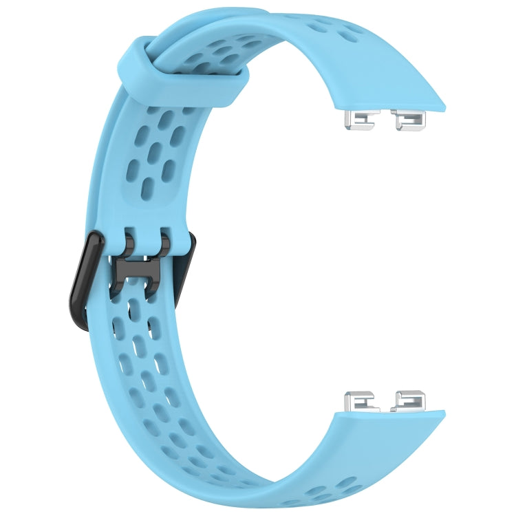 For Huawei Band 8 Solid Color Breathable Silicone Watch Band(Light Blue) - Watch Bands by PMC TechLife | Online Shopping South Africa | PMC TechLife