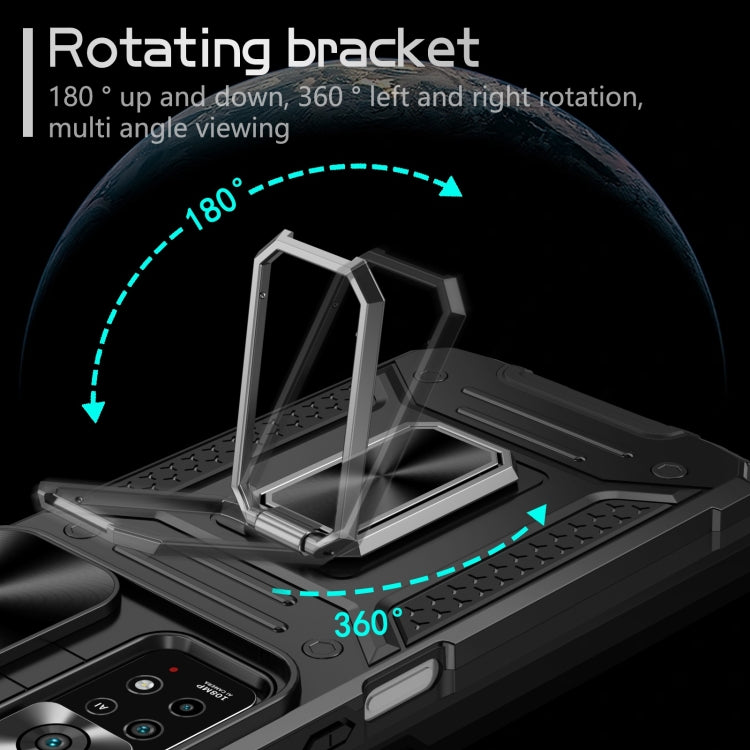 For Redmi Note 11 Pro 4G / 5G Global Camshield Robot TPU Hybrid PC Phone Case(Black) - Xiaomi Cases by PMC TechLife | Online Shopping South Africa | PMC TechLife | Buy Now Pay Later Mobicred