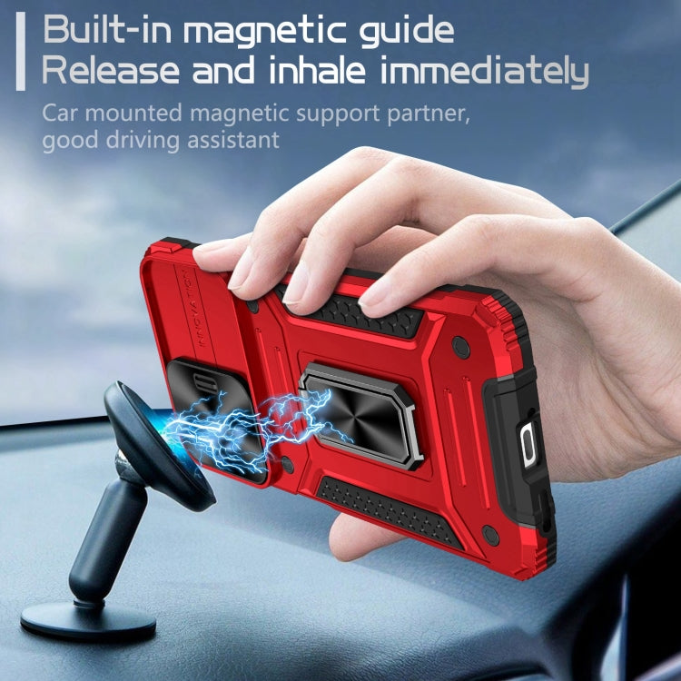 For Redmi Note 12 Pro Global Camshield Robot TPU Hybrid PC Phone Case(Red) - Xiaomi Cases by PMC TechLife | Online Shopping South Africa | PMC TechLife | Buy Now Pay Later Mobicred