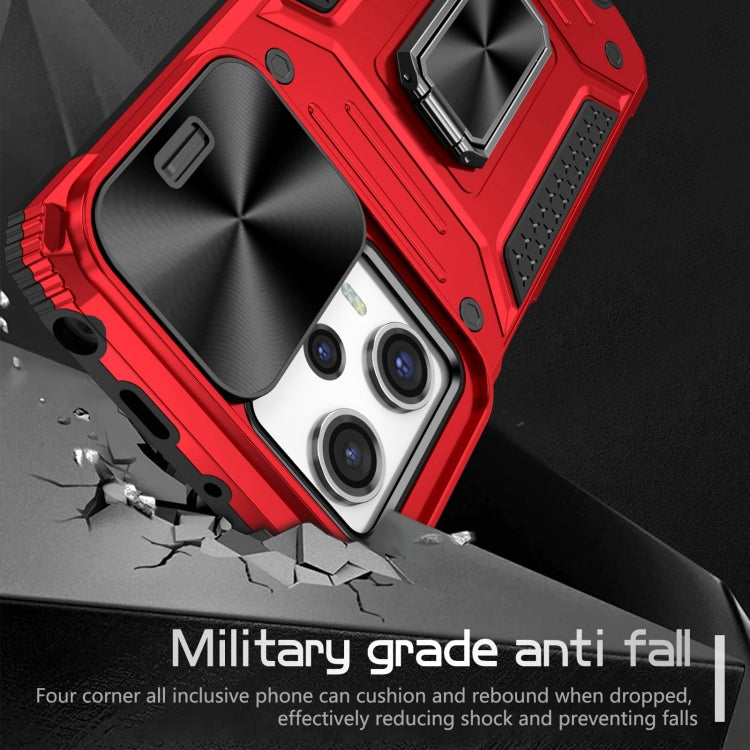 For Redmi Note 12 Pro Global Camshield Robot TPU Hybrid PC Phone Case(Red) - Xiaomi Cases by PMC TechLife | Online Shopping South Africa | PMC TechLife | Buy Now Pay Later Mobicred