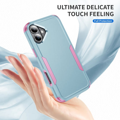 For iPhone 16 Commuter Shockproof TPU + PC Phone Case(Grey Green+Pink) - iPhone 16 Cases by PMC Jewellery | Online Shopping South Africa | PMC Jewellery | Buy Now Pay Later Mobicred