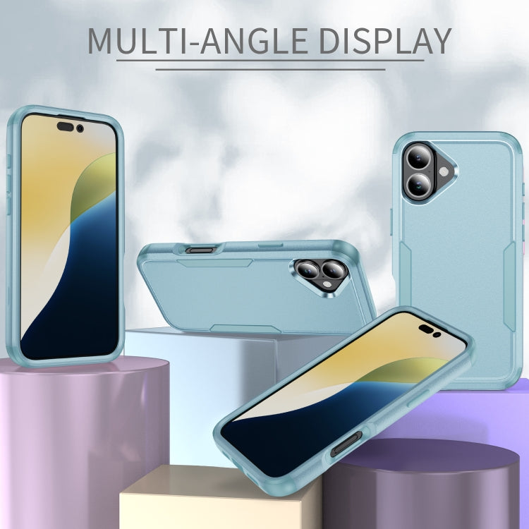 For iPhone 16 Commuter Shockproof TPU + PC Phone Case(Grey Green) - iPhone 16 Cases by PMC TechLife | Online Shopping South Africa | PMC TechLife | Buy Now Pay Later Mobicred