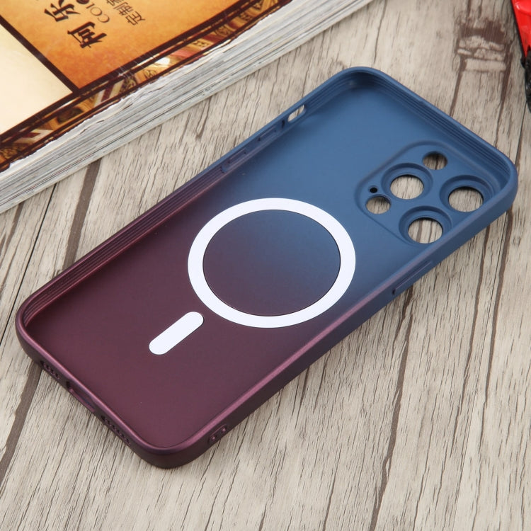 For iPhone 15 Liquid TPU Silicone Gradient MagSafe Phone Case(Blue Purple) - free shipping - PMC TechLife - Order now!