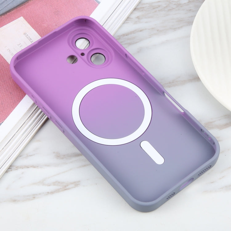 For iPhone 16 Plus Liquid TPU Silicone Gradient MagSafe Phone Case(Purple) - iPhone 16 Plus Cases by PMC TechLife | Online Shopping South Africa | PMC TechLife | Buy Now Pay Later Mobicred