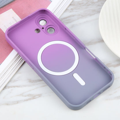 For iPhone 16 Liquid TPU Silicone Gradient MagSafe Phone Case(Purple) - iPhone 16 Cases by PMC Jewellery | Online Shopping South Africa | PMC Jewellery | Buy Now Pay Later Mobicred