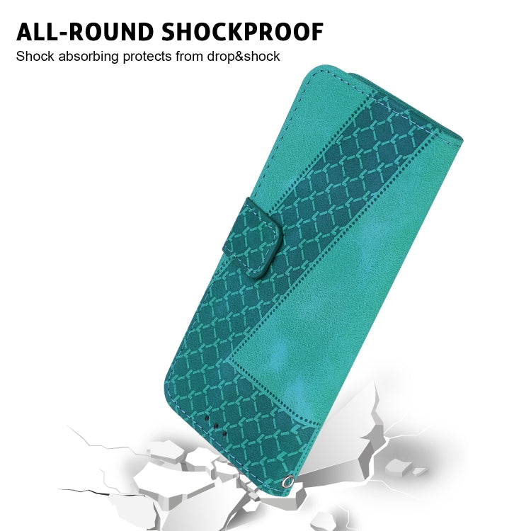 For Xiaomi Redmi Note 12 Pro+ Global 7-shaped Embossed Leather Phone Case(Green) - free shipping - PMC TechLife - Order now!