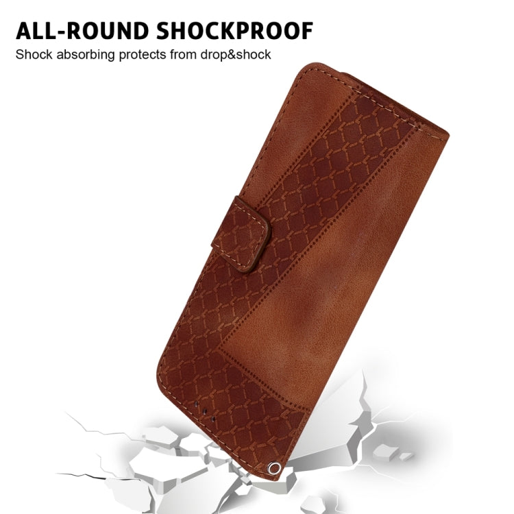 For Xiaomi 13T / 13T Pro / Redmi K60 Ultra 7-shaped Embossed Leather Phone Case(Brown) - Redmi K60 Ultra Cases by PMC Jewellery | Online Shopping South Africa | PMC Jewellery | Buy Now Pay Later Mobicred