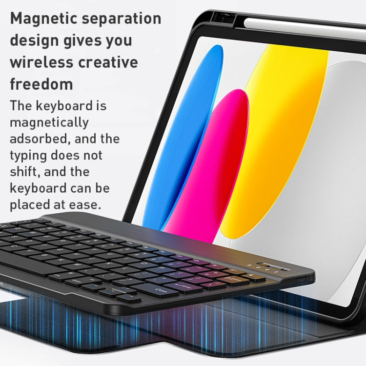 For iPad 10.2 2021 / Air 2019 WiWU Skin Feel Magnetic Detachable Keyboard Tablet Case(Black) - For iPad Air by WIWU | Online Shopping South Africa | PMC Jewellery