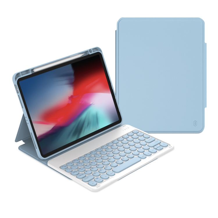 For iPad Air 2022 / iPad Pro 11 2021 WiWU Skin Feel Magnetic Detachable Keyboard Tablet Case(Blue) - For iPad Pro by WIWU | Online Shopping South Africa | PMC Jewellery