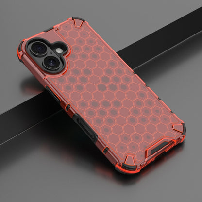 For iPhone 16 Plus Honeycomb Shockproof Phone Case(Red) - iPhone 16 Plus Cases by PMC Jewellery | Online Shopping South Africa | PMC Jewellery | Buy Now Pay Later Mobicred