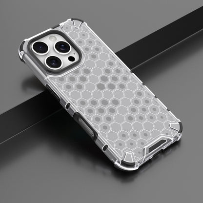 For iPhone 16 Pro Honeycomb Shockproof Phone Case(White) - iPhone 16 Pro Cases by PMC Jewellery | Online Shopping South Africa | PMC Jewellery | Buy Now Pay Later Mobicred