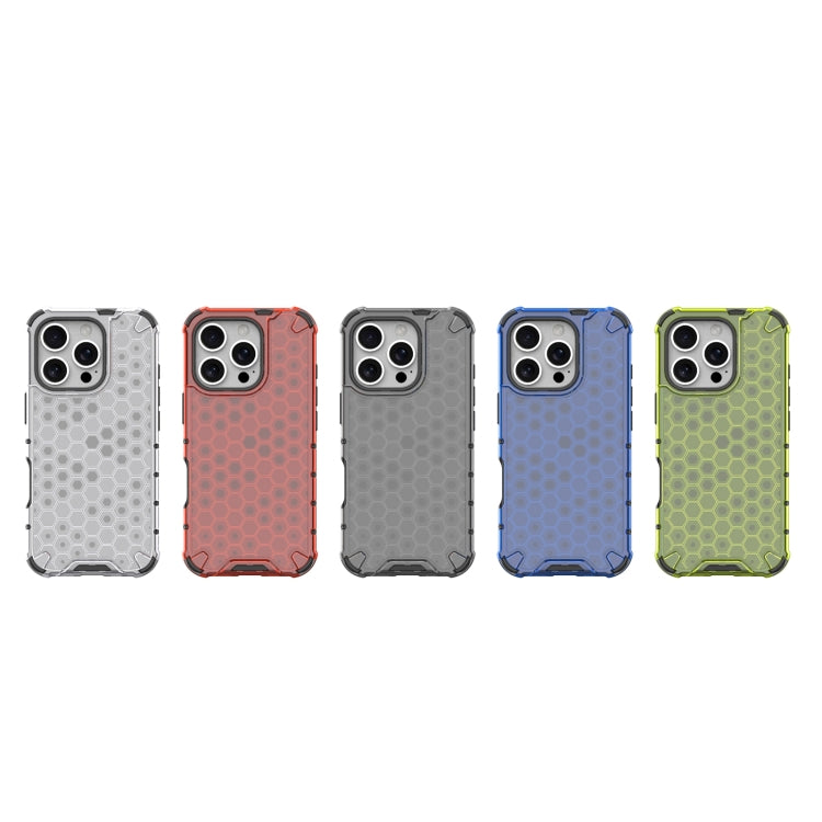 For iPhone 16 Pro Honeycomb Shockproof Phone Case(Blue) - iPhone 16 Pro Cases by PMC TechLife | Online Shopping South Africa | PMC TechLife | Buy Now Pay Later Mobicred