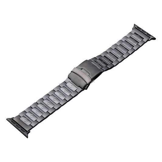 For Apple Watch SE 44mm Safety Buckle Titanium Steel Watch Band(Silver) - Watch Bands by PMC Jewellery | Online Shopping South Africa | PMC Jewellery