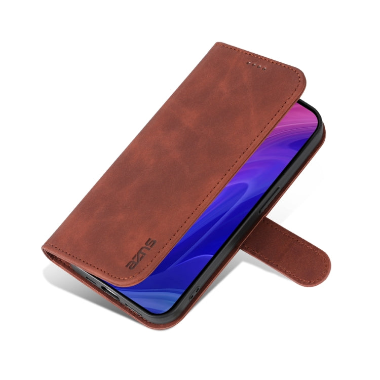 For iPhone 15 Pro Max AZNS Skin Feel Calf Texture Flip Leather Phone Case(Brown) - iPhone 15 Pro Max Cases by AZNS | Online Shopping South Africa | PMC Jewellery | Buy Now Pay Later Mobicred