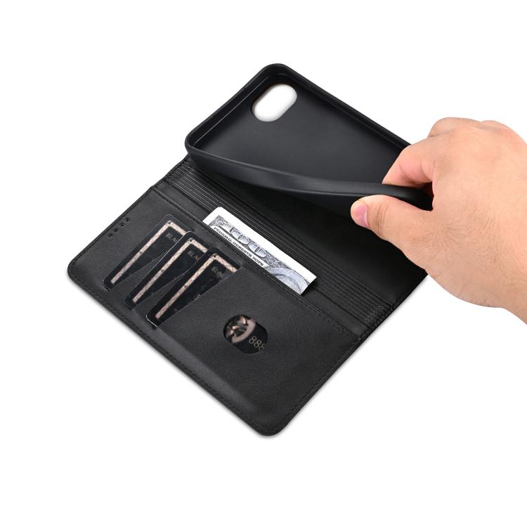 For iPhone 16e AZNS Magnetic Calf Texture Flip Leather Phone Case(Black) - iPhone 16e Cases by AZNS | Online Shopping South Africa | PMC TechLife | Buy Now Pay Later Mobicred