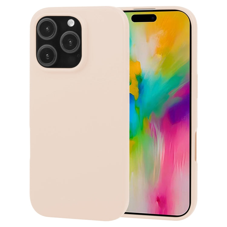 For iPhone 16 Pro GOOSPERY SOFT FEELING Liquid TPU Soft Phone Case(Apricot) - iPhone 16 Pro Cases by GOOSPERY | Online Shopping South Africa | PMC Jewellery | Buy Now Pay Later Mobicred