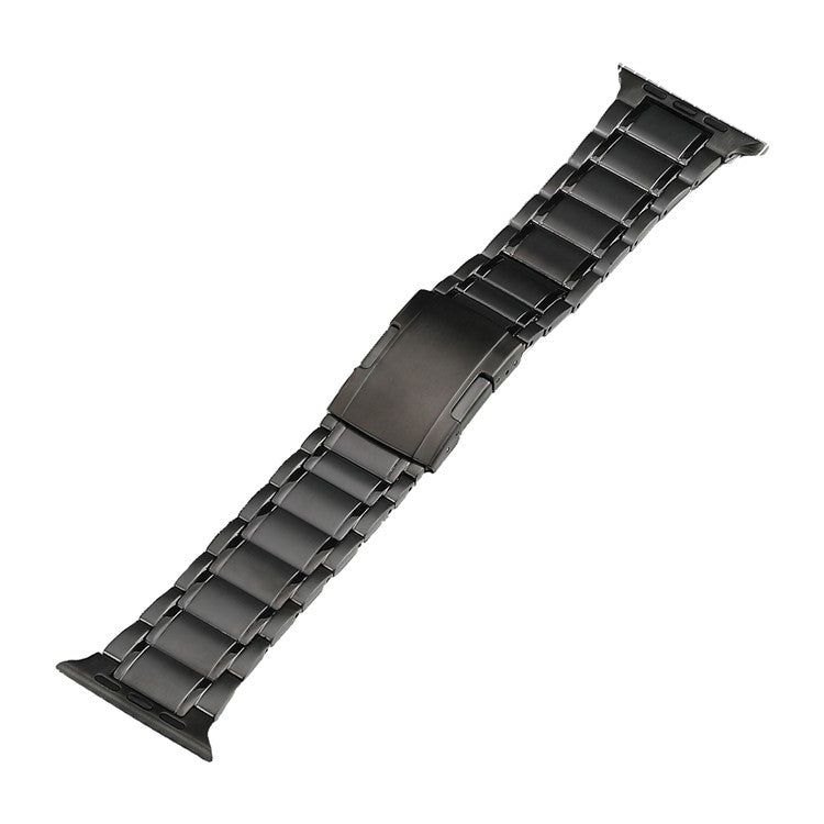 For Apple Watch 42mm Five Beads Turtle Buckle Titanium Steel Watch Band(Grey) - Watch Bands by PMC TechLife | Online Shopping South Africa | PMC TechLife
