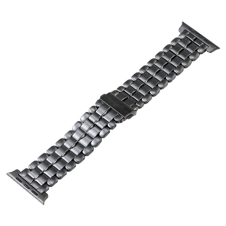 For Apple Watch SE 44mm Five Beads Titanium Steel Watch Band(Grey) - Watch Bands by PMC Jewellery | Online Shopping South Africa | PMC Jewellery