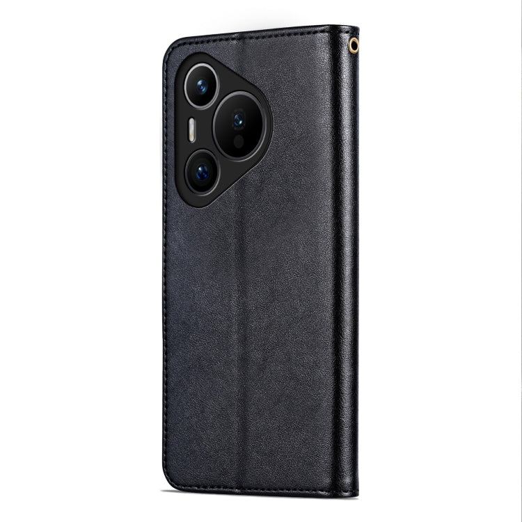 For Huawei Pura 70 AZNS Sheepskin Texture Flip Leather Phone Case(Black) - Huawei Cases by AZNS | Online Shopping South Africa | PMC Jewellery | Buy Now Pay Later Mobicred