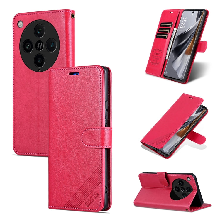 For OPPO Find X8 Pro AZNS Sheepskin Texture Flip Leather Phone Case(Red) - Find X8 Pro Cases by AZNS | Online Shopping South Africa | PMC Jewellery | Buy Now Pay Later Mobicred