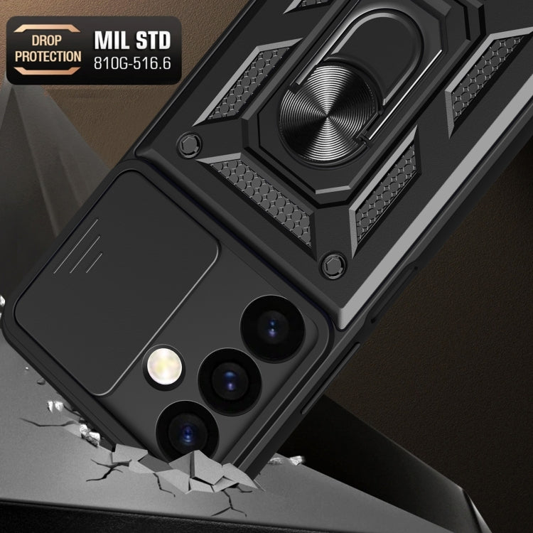 For Samsung Galaxy S24+ 5G Sliding Camera Cover Design TPU+PC Phone Case(Gold) - Galaxy S24+ 5G Cases by PMC TechLife | Online Shopping South Africa | PMC TechLife