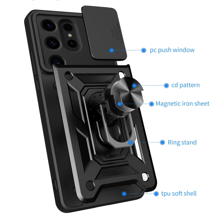 For Samsung Galaxy S24 Ultra 5G Sliding Camera Cover Design TPU+PC Phone Case(Blue) - Galaxy S24 Ultra 5G Cases by PMC TechLife | Online Shopping South Africa | PMC TechLife