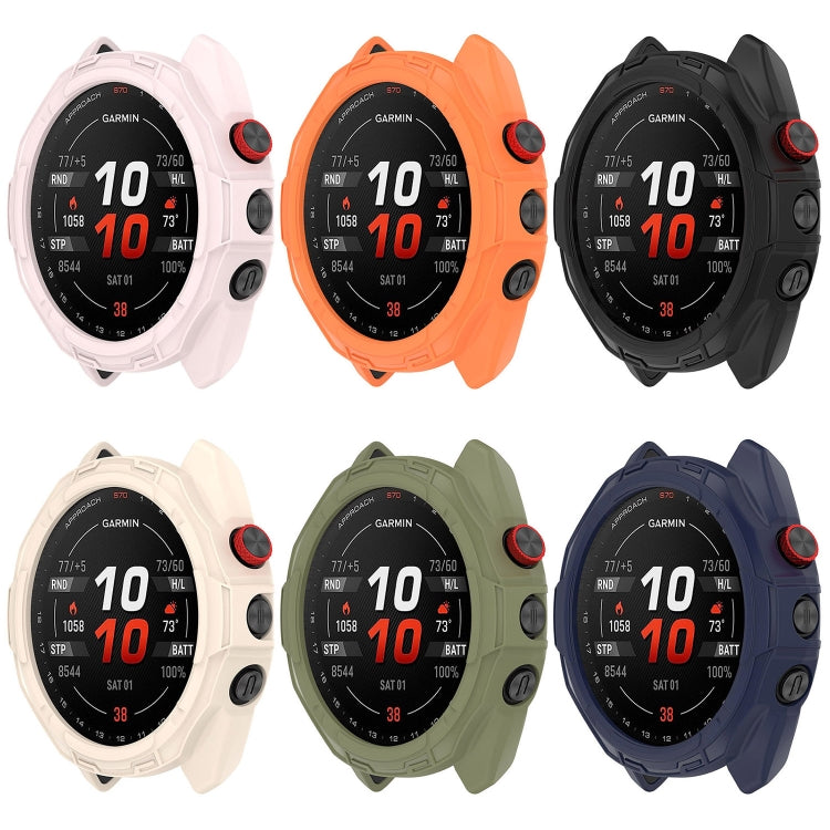 For Garmin Approach S70 42mm Armor Hollow Watch Protective Case(Starlight Color) - Watch Cases by PMC Jewellery | Online Shopping South Africa | PMC Jewellery