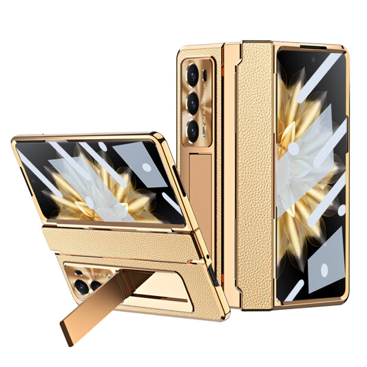 For Honor Magic V2 Shield Series Integrated Folding Phone Case(Gold) - Honor Cases by PMC Jewellery | Online Shopping South Africa | PMC Jewellery | Buy Now Pay Later Mobicred