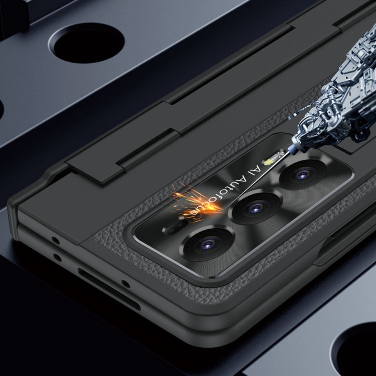 For Honor Magic V2 Shield Series Integrated Folding Phone Case(Blue+Gold) - Honor Cases by PMC TechLife | Online Shopping South Africa | PMC TechLife | Buy Now Pay Later Mobicred