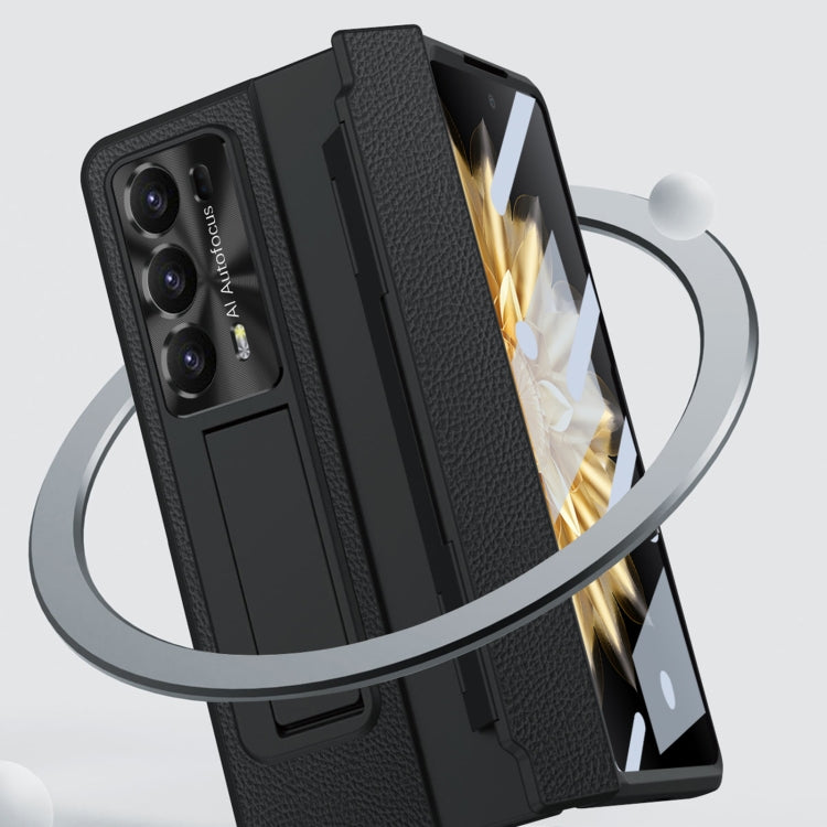 For Honor Magic V2 Shield Series Integrated Folding Phone Case(Silver+Gold) - Honor Cases by PMC TechLife | Online Shopping South Africa | PMC TechLife | Buy Now Pay Later Mobicred