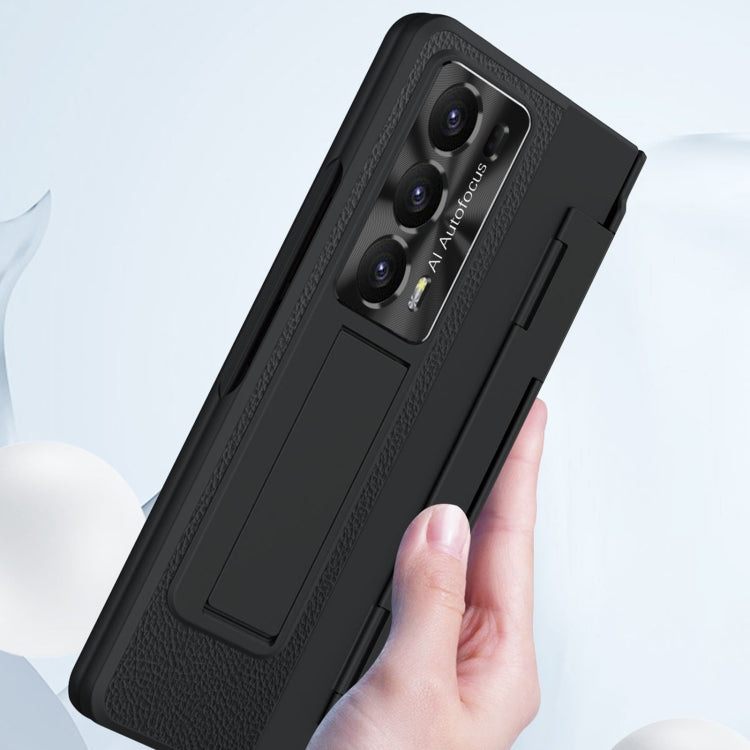 For Honor Magic V2 Shield Series Integrated Folding Phone Case(Silver+Gold) - Honor Cases by PMC TechLife | Online Shopping South Africa | PMC TechLife | Buy Now Pay Later Mobicred