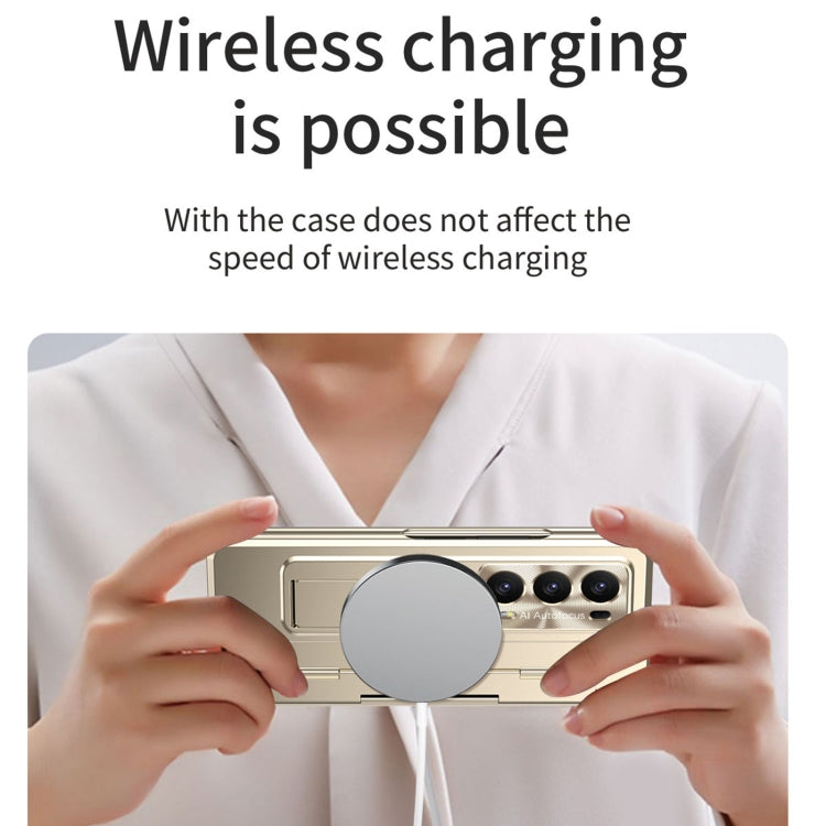 For Honor Magic V2 Integrated Folding Phone Case with Hinge(Blue) - Honor Cases by PMC TechLife | Online Shopping South Africa | PMC TechLife | Buy Now Pay Later Mobicred