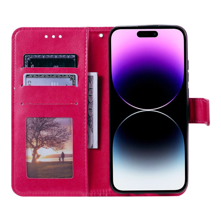 For iPhone 16 Pro Max Totem Flower Embossed Leather Phone Case(Red) - iPhone 16 Pro Max Cases by PMC TechLife | Online Shopping South Africa | PMC TechLife | Buy Now Pay Later Mobicred