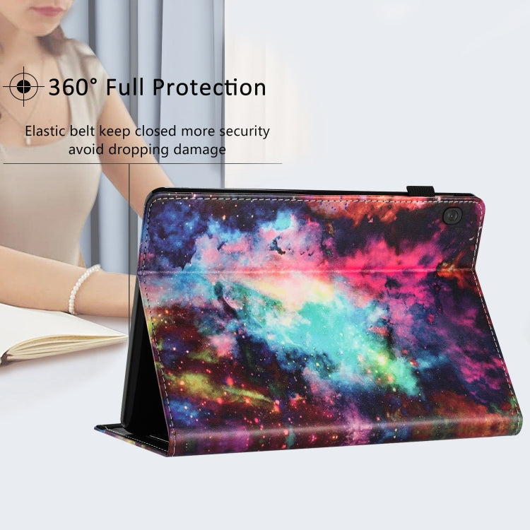 For Lenovo Tab M10 Sewing Litchi Texture Smart Leather Tablet Case(Starry Sky) - Lenovo by PMC TechLife | Online Shopping South Africa | PMC TechLife | Buy Now Pay Later Mobicred