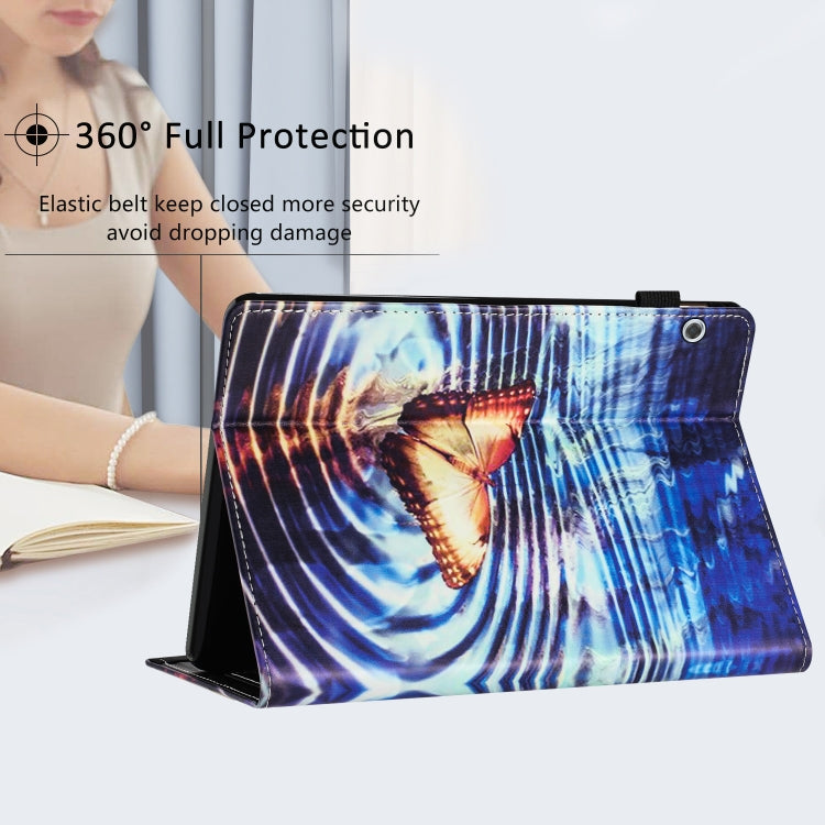 For Huawei MediaPad T3 10 Sewing Litchi Texture Smart Leather Tablet Case(Butterfly) - Huawei by PMC TechLife | Online Shopping South Africa | PMC TechLife | Buy Now Pay Later Mobicred
