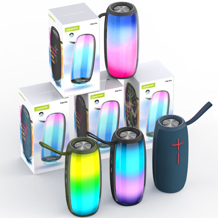 HOPESTAR P40 Pro IPX6 Waterproof RGB Light Wireless Bluetooth Speaker(Grey) - Waterproof Speaker by HOPESTAR | Online Shopping South Africa | PMC Jewellery | Buy Now Pay Later Mobicred