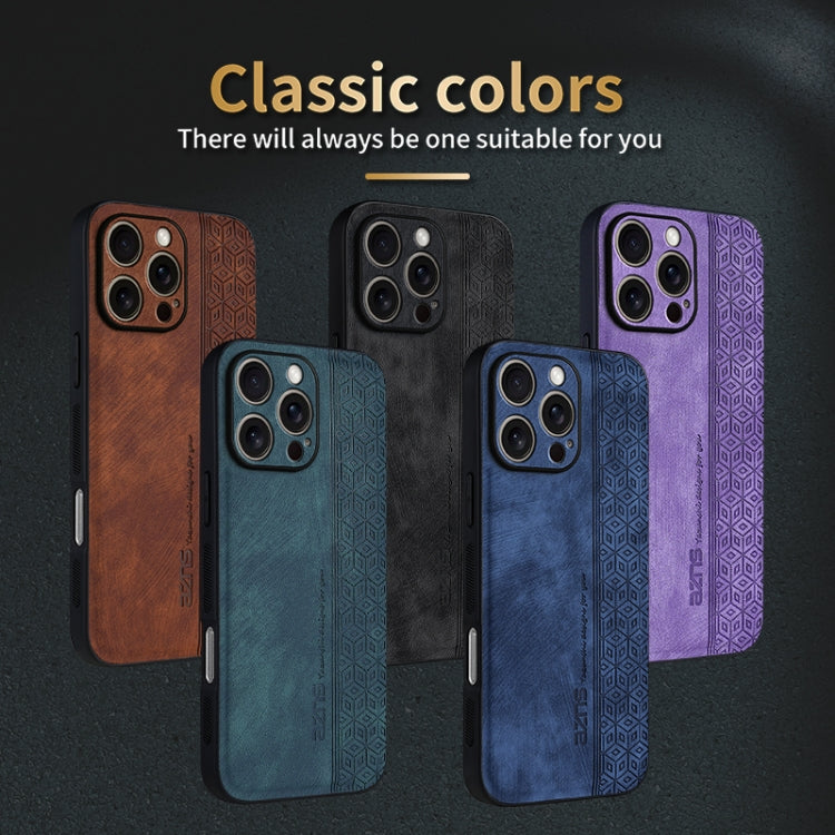 For iPhone 16 Pro Max AZNS 3D Embossed Skin Feel Phone Case(Purple) - iPhone 16 Pro Max Cases by AZNS | Online Shopping South Africa | PMC Jewellery | Buy Now Pay Later Mobicred