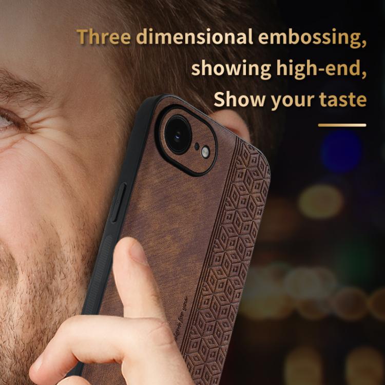 For iPhone 16e AZNS 3D Embossed Skin Feel Phone Case(Dark Green) - free shipping - PMc TechLife - Order now!