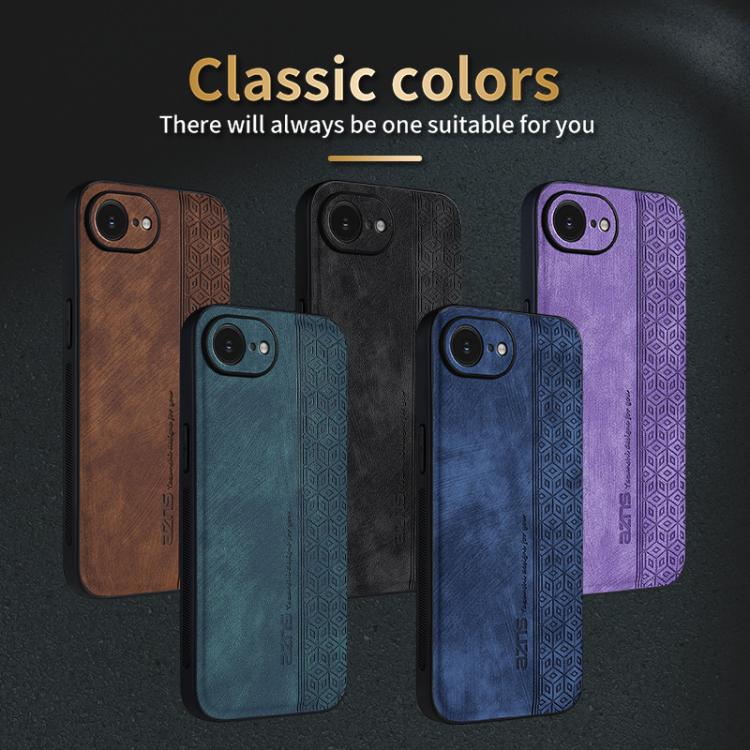 For iPhone 16e AZNS 3D Embossed Skin Feel Phone Case(Dark Green) - free shipping - PMc TechLife - Order now!