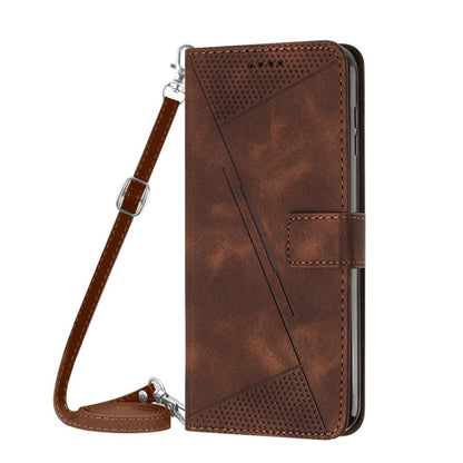 For Samsung Galaxy M33 Dream Triangle Leather Phone Case with Long Lanyard(Brown) - Galaxy Phone Cases by PMC Jewellery | Online Shopping South Africa | PMC Jewellery