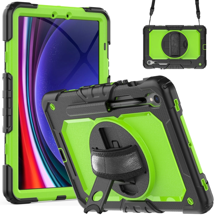 For Samsung Galaxy Tab S9 / S8 / S7 Silicone + PC Tablet Case(Black+Yellow Green) - Galaxy Tab S9 Cases by PMC Jewellery | Online Shopping South Africa | PMC Jewellery | Buy Now Pay Later Mobicred