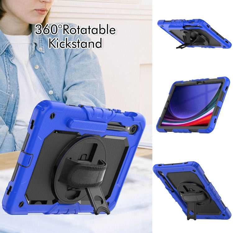 For Samsung Galaxy Tab S9 / S9 FE Silicone Hybrid PC Tablet Protective Case(Dark Blue+Black) - Galaxy Tab S9 Cases by PMC Jewellery | Online Shopping South Africa | PMC Jewellery | Buy Now Pay Later Mobicred