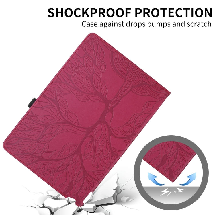 For iPad Pro 13 2024 Tree Life Embossed Rotation Leather Smart Tablet Case(Red) - iPad Pro 13 2024 Cases by PMC TechLife | Online Shopping South Africa | PMC TechLife | Buy Now Pay Later Mobicred