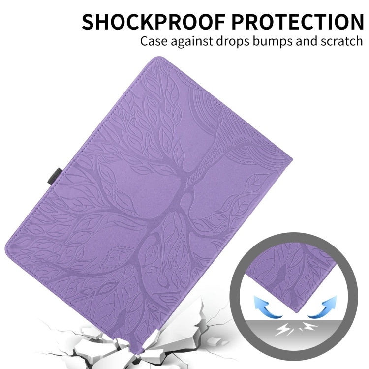 For iPad Pro 13 2024 Tree Life Embossed Rotation Leather Smart Tablet Case(Purple) - iPad Pro 13 2024 Cases by PMC TechLife | Online Shopping South Africa | PMC TechLife | Buy Now Pay Later Mobicred