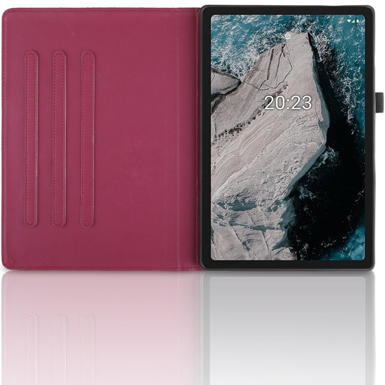 For Nokia T20 10.4 2021 Tree Life Embossed Rotation Leather Tablet Case(Red) - Nokia by PMC TechLife | Online Shopping South Africa | PMC TechLife | Buy Now Pay Later Mobicred