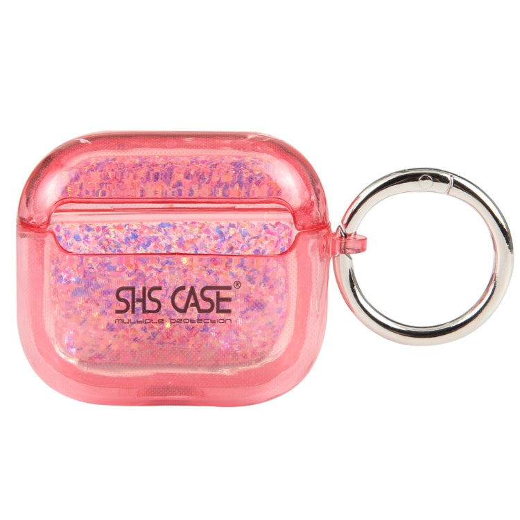 For AirPods 3 Flash Diamond Epoxy Bluetooth Earphone Protective Case(Red) - For AirPods 3 by PMC Jewellery | Online Shopping South Africa | PMC Jewellery | Buy Now Pay Later Mobicred