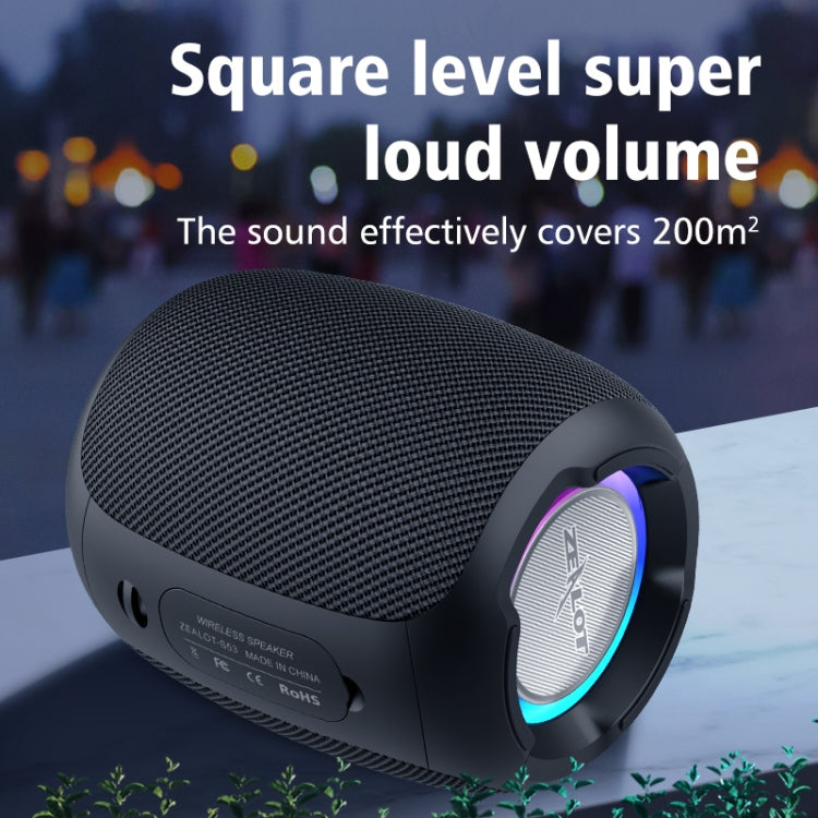 Zealot S53 IPX6 Waterproof Portable Colorful Wireless Bluetooth Speaker(Black) - Desktop Speaker by ZEALOT | Online Shopping South Africa | PMC Jewellery | Buy Now Pay Later Mobicred