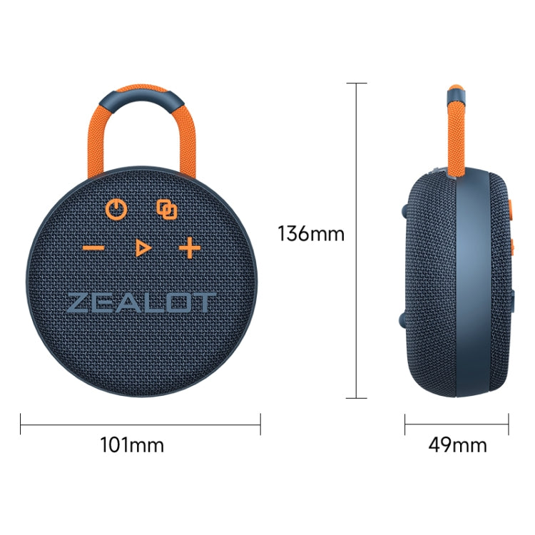 Zealot S77 IPX7 Waterproof Portable Wireless Bluetooth Speaker(Orange) - Waterproof Speaker by ZEALOT | Online Shopping South Africa | PMC Jewellery | Buy Now Pay Later Mobicred