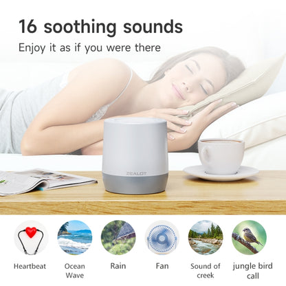 Zealot Z6 3 in 1 White Noise Sleep Aid Bluetooth Speaker with Night Light Function(White) - Desktop Speaker by ZEALOT | Online Shopping South Africa | PMC Jewellery | Buy Now Pay Later Mobicred